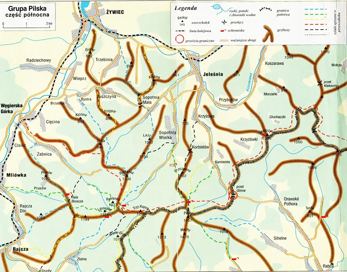 Szlaki turystyczne Beskid Żywiecki Sopotnia Wielka