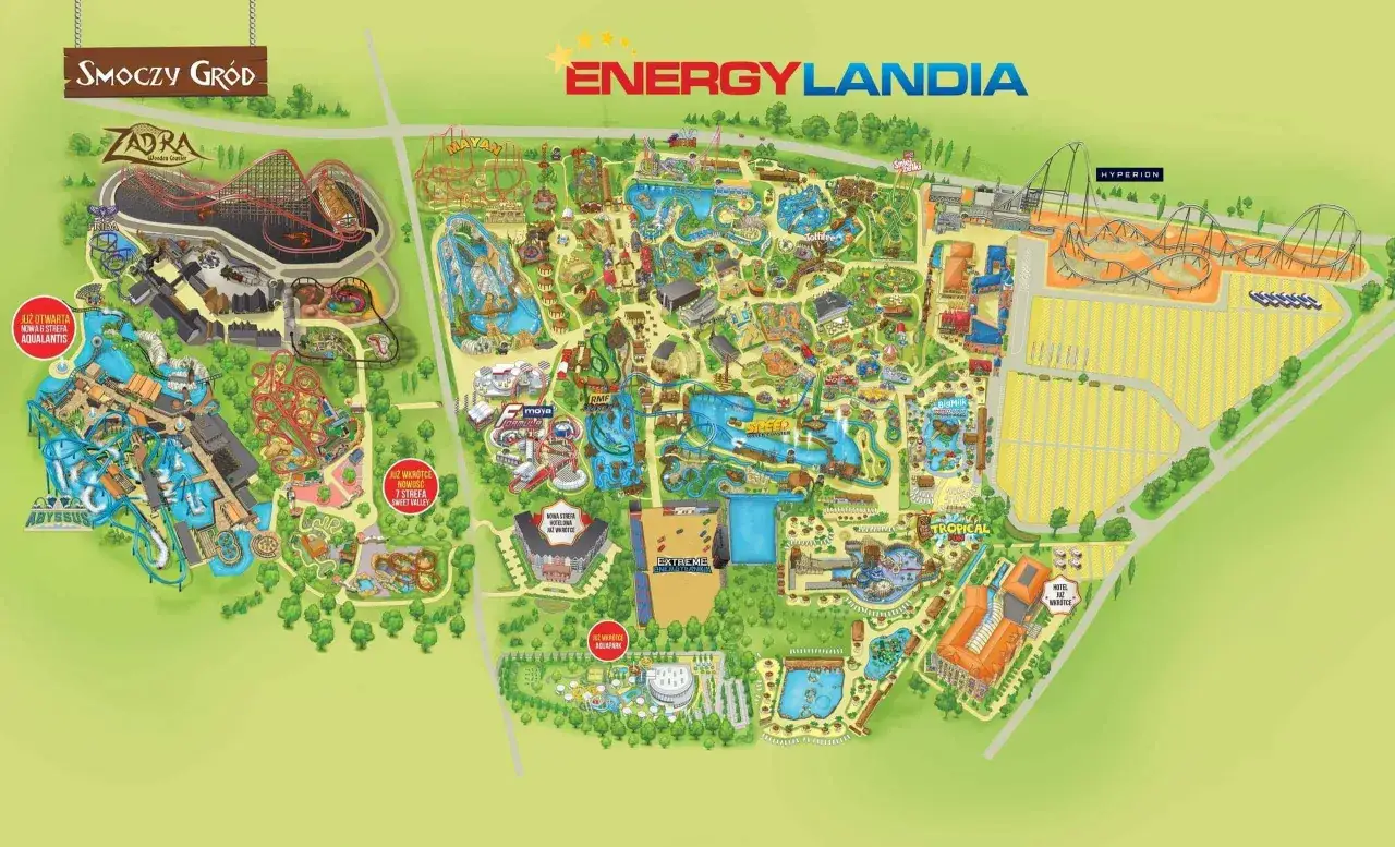 Energylandia parking i gastronomia